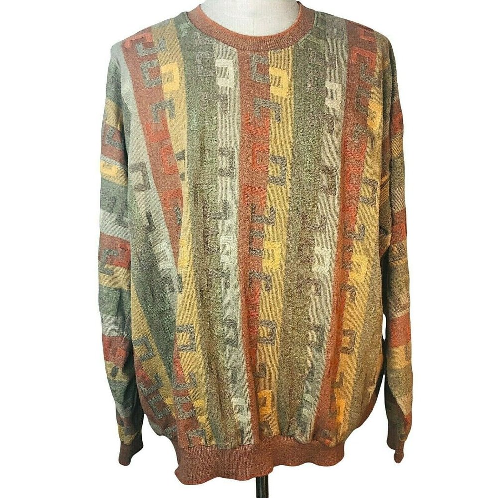 Mens‎ TUNDRA Sweater Size 2XLT 2X Tall Canada Pullover Crew Neck Textured